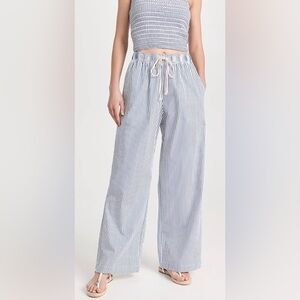 DONNI. Blue Stripe Pop Pant in XL NWT